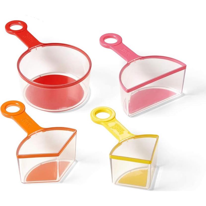 Set de 4 Tazas de Medir de Fracciones Arcoíris hand2mind