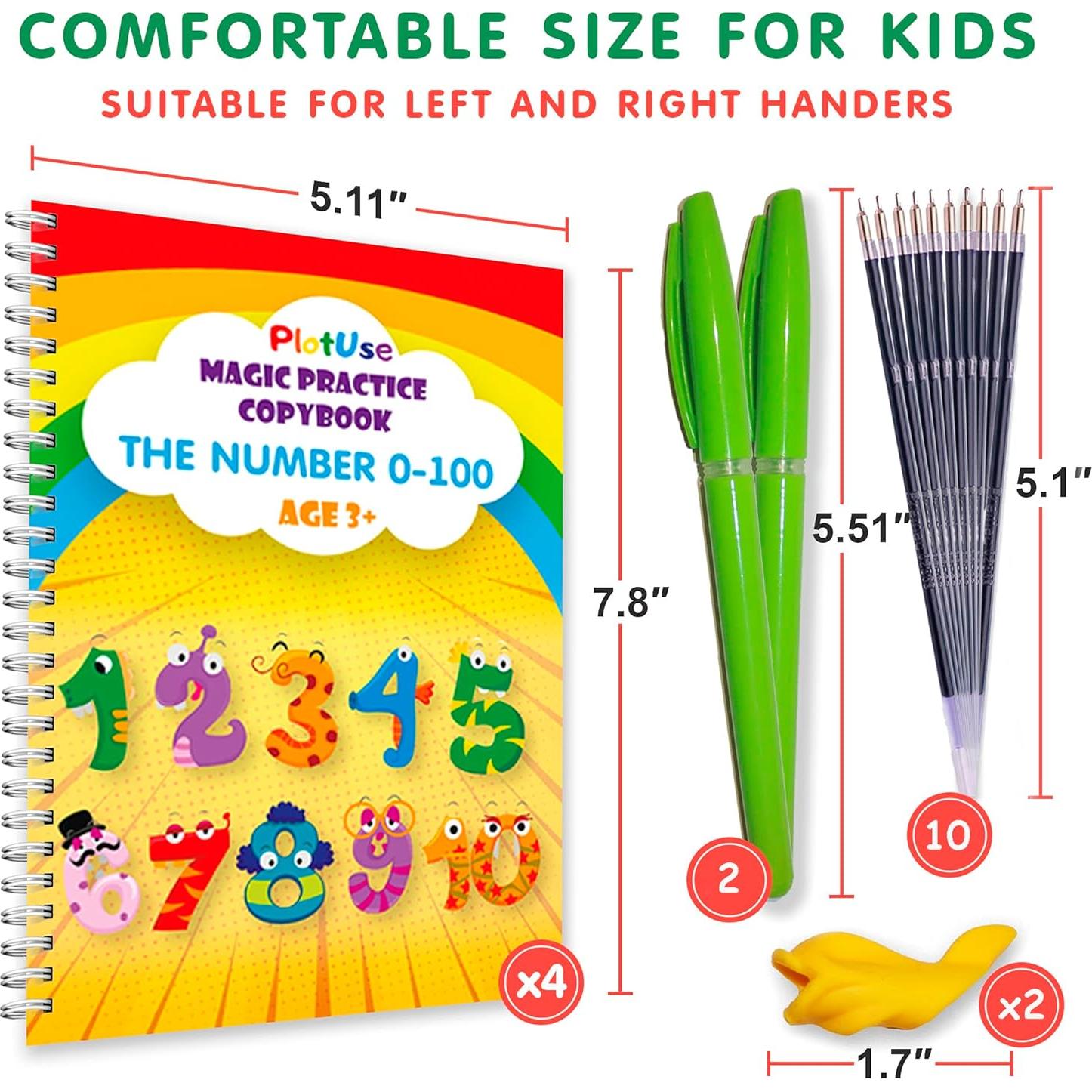 Cuaderno de Escritura Reutilizable Plotuse Mediano 3-5 Años