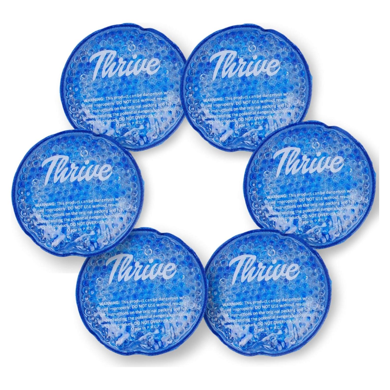 Juego de Paquetes de Hielo Gel Thrive - 6 Unidades Redondas Azules