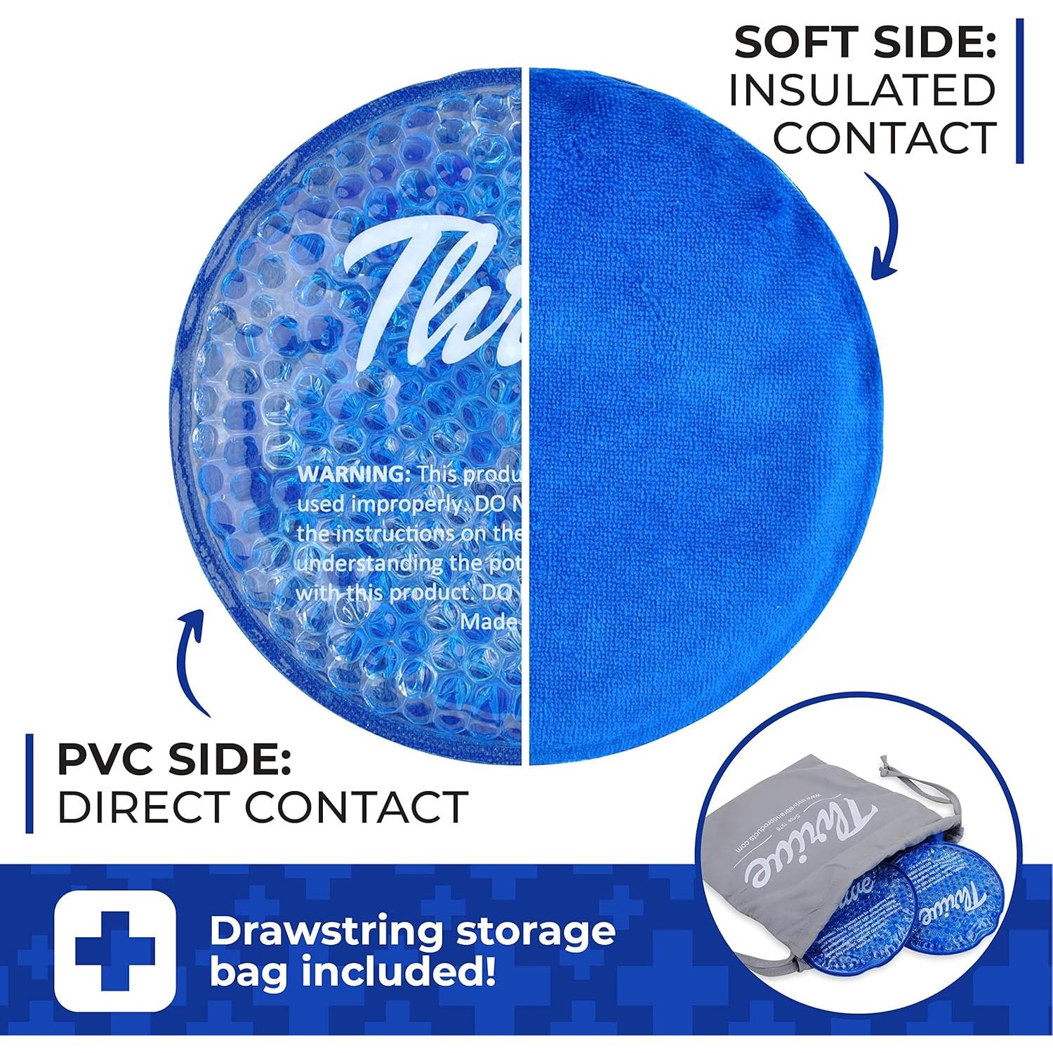 Juego de Paquetes de Hielo Gel Thrive - 6 Unidades Redondas Azules