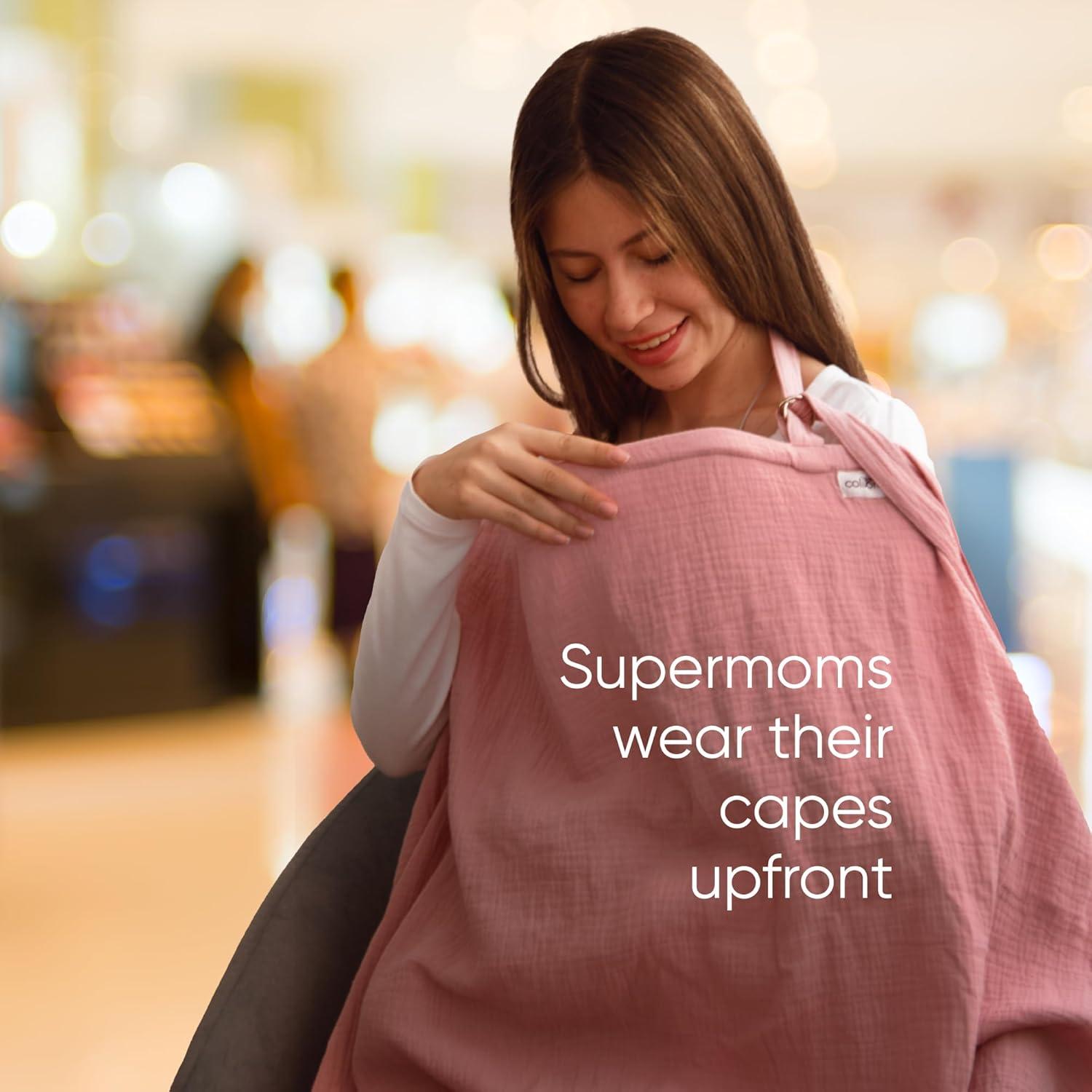 Cubierta de Lactancia Colibreeze Rosa - 100% Algodón Transpirable