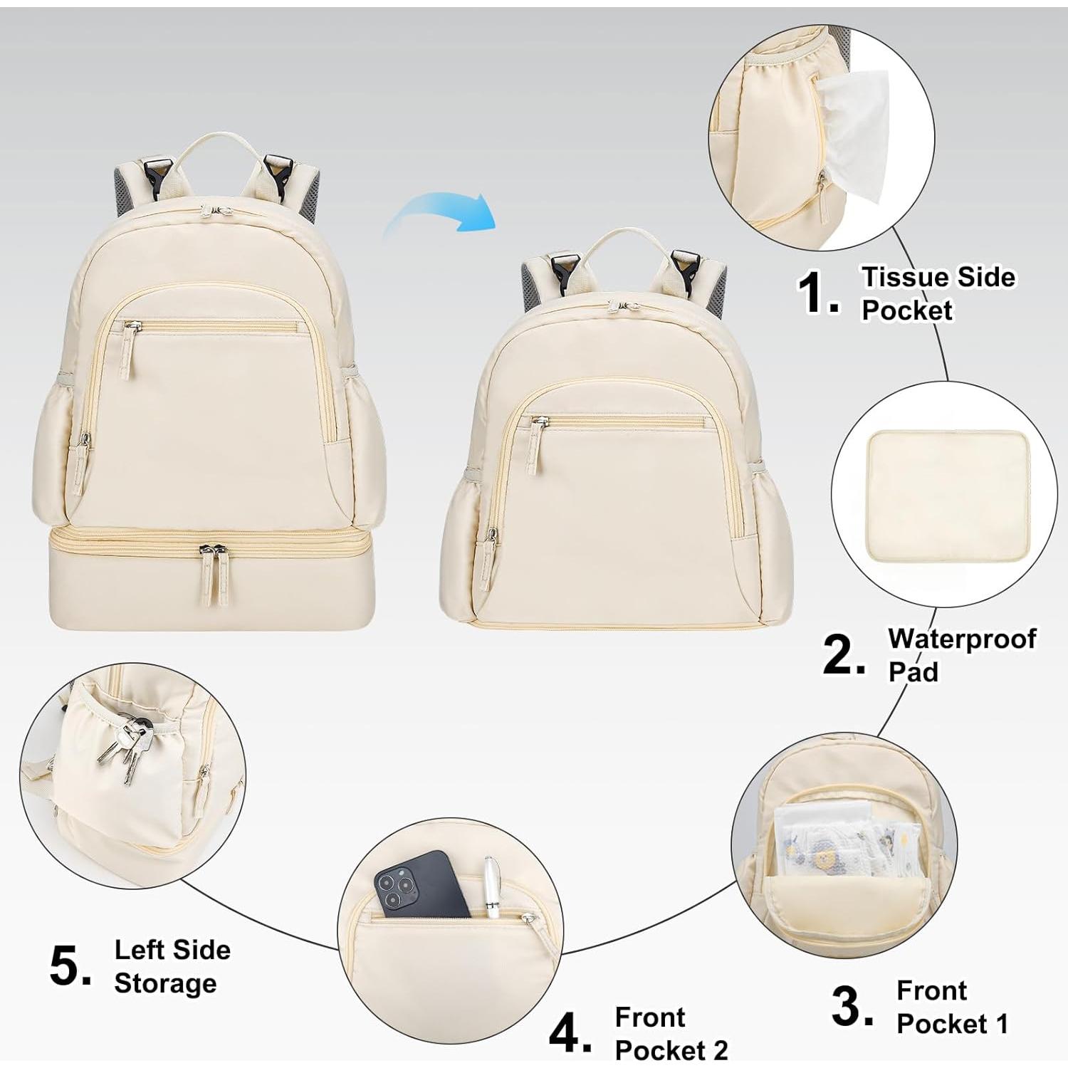 Mochila para extractor de leche Spectra S1/S2 beige con enfriador