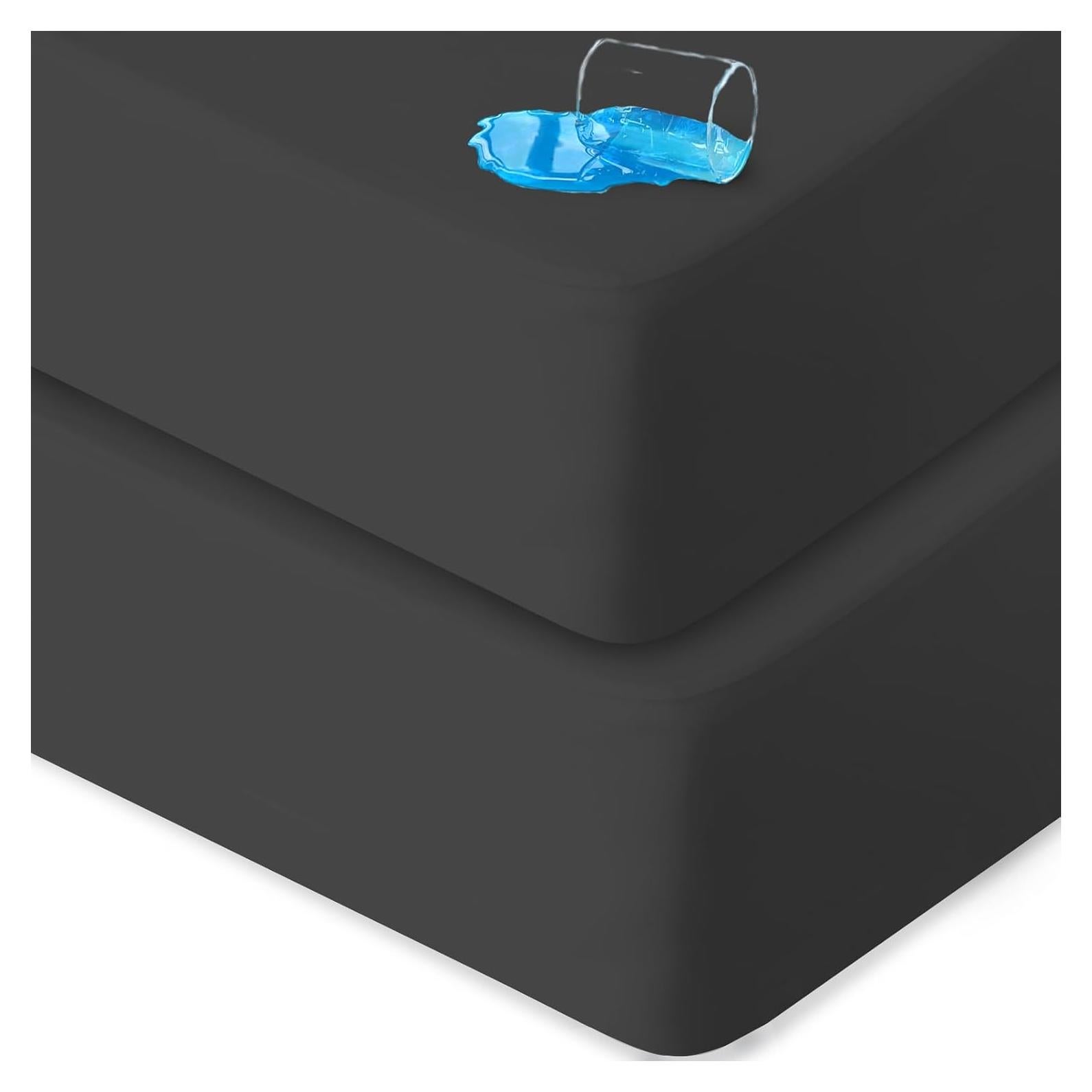 Protector de colchón Twin Biloban a prueba de agua 2 unidades