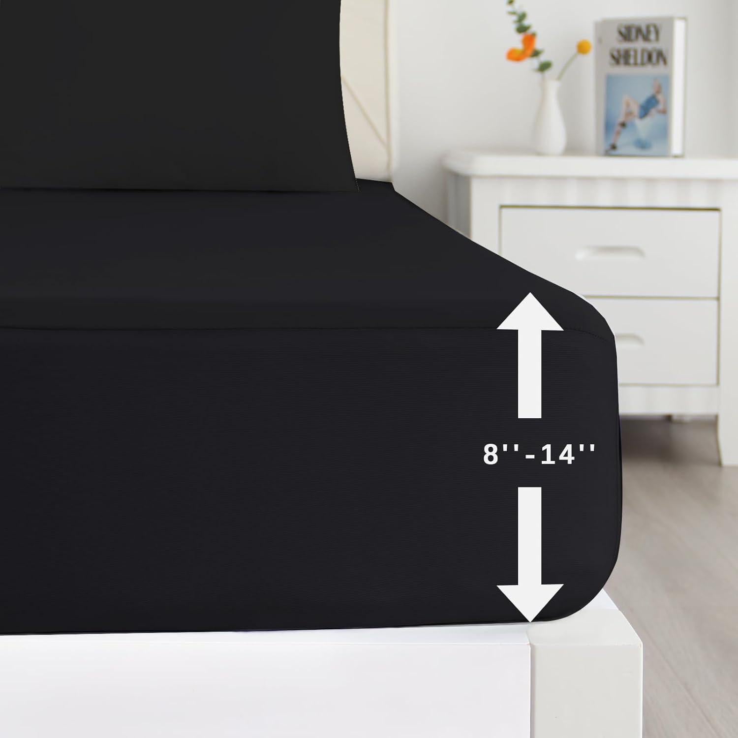 Protector de colchón Twin Biloban a prueba de agua 2 unidades