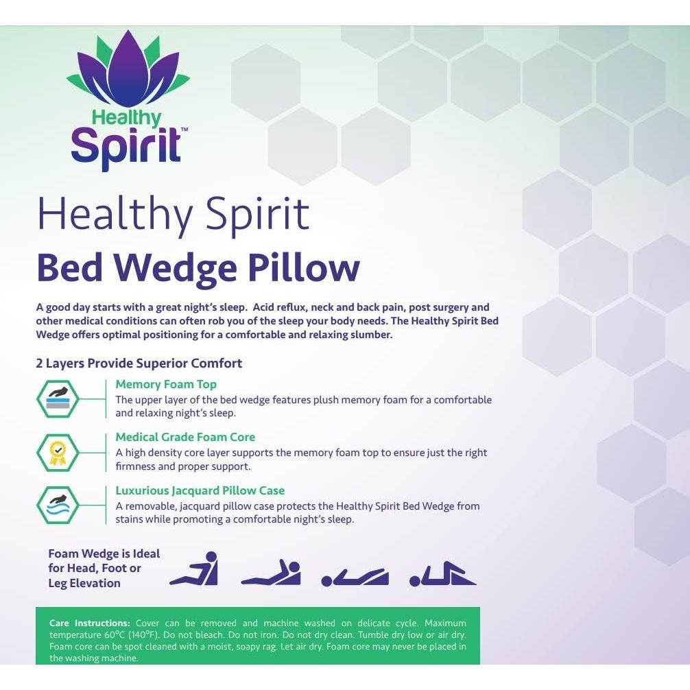 Cojín en cuña Healthy Spirit 61x61x19 cm espuma viscoelástica