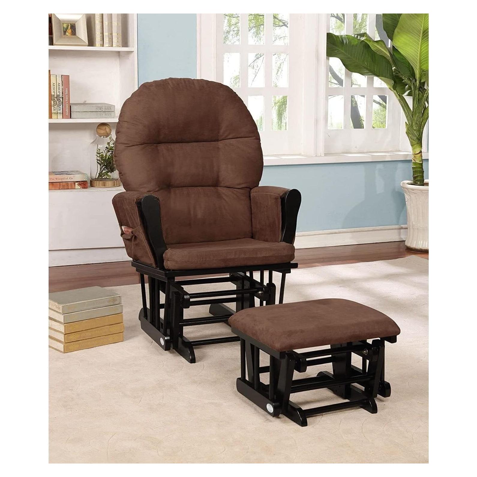 Conjunto Glider y Ottoman Naomi Home - Silla de Lactancia Negro
