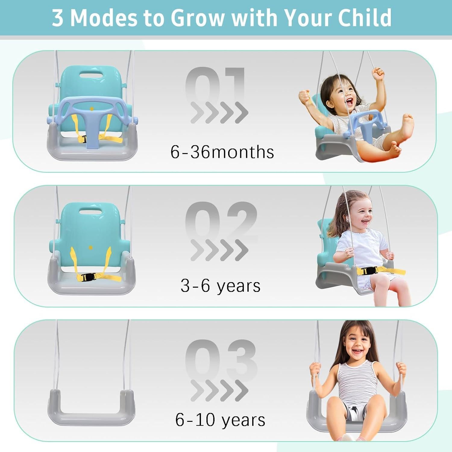 Columpio Multifuncional Plegable Yozoia para Niños - Azul