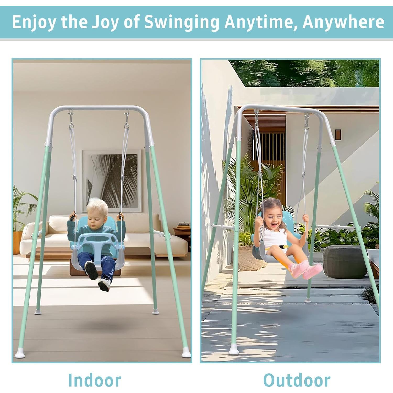 Columpio Multifuncional Plegable Yozoia para Niños - Azul