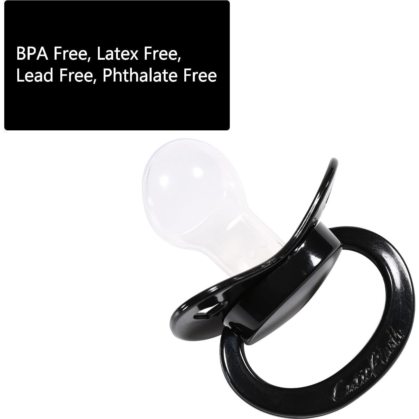 Chupete Adulto CutiePlusU 3 Piezas Silicona Negro