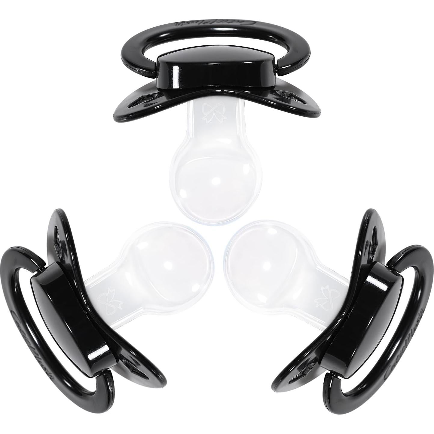 Chupete Adulto CutiePlusU 3 Piezas Silicona Negro