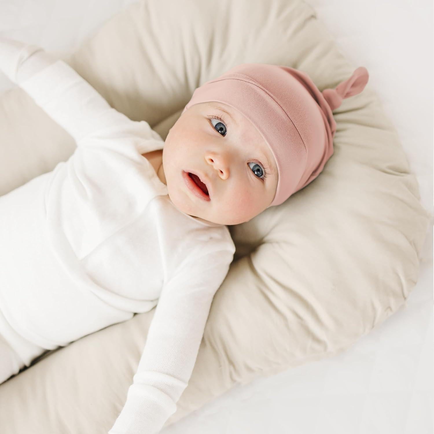 Konssy Conjunto de 6 Gorras Beanie para Bebés 0-6 Meses