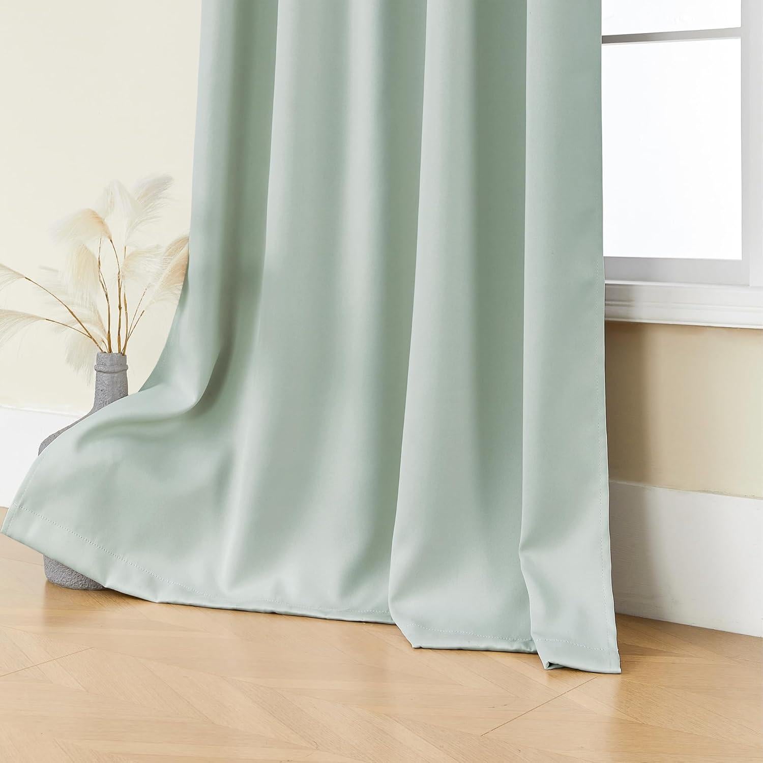 Cortinas Opacas SHINELAND Aqua 86.36x114.3 cm para Dormitorio