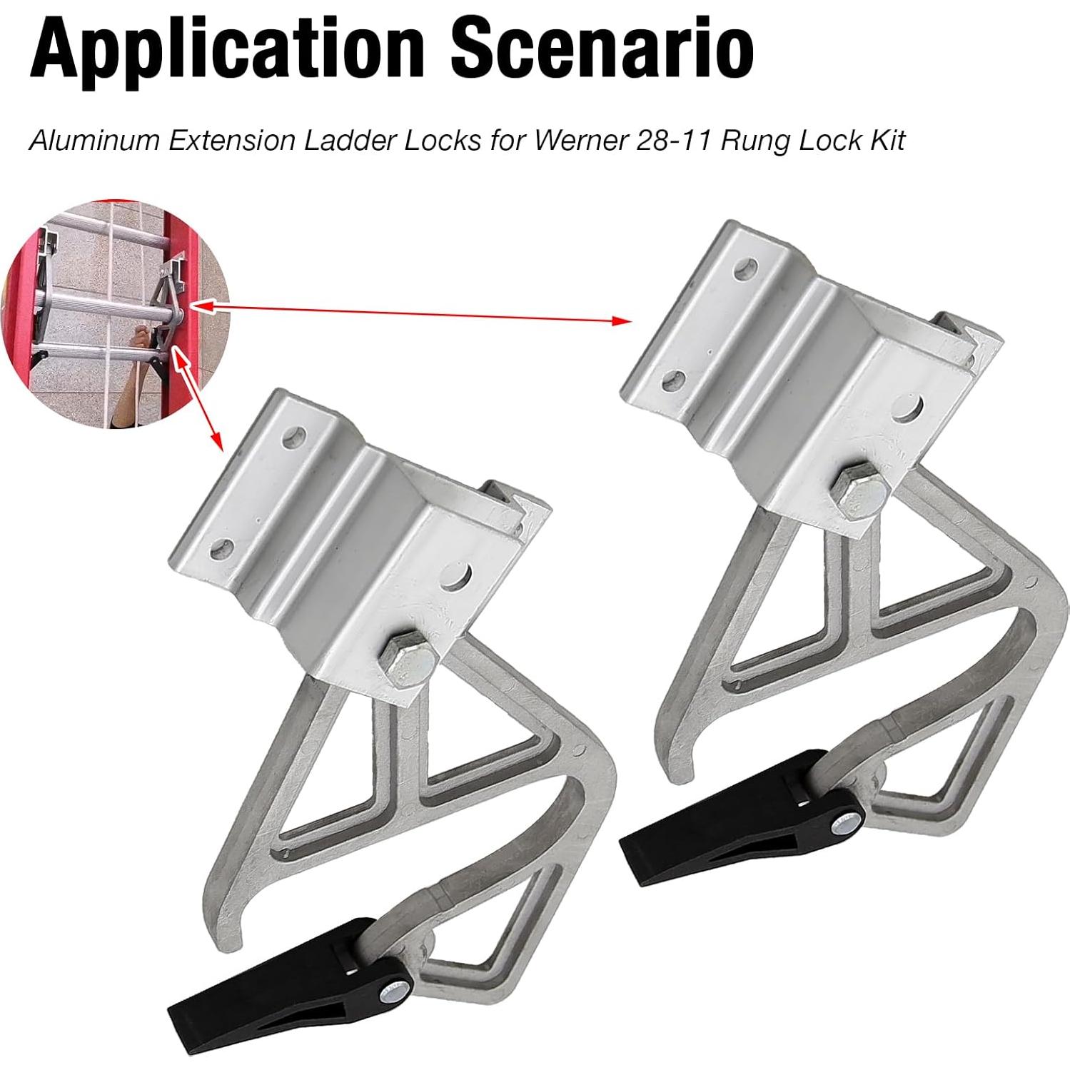 Kit de bloqueo de escalera ZUDKSUY con hebillas de aluminio