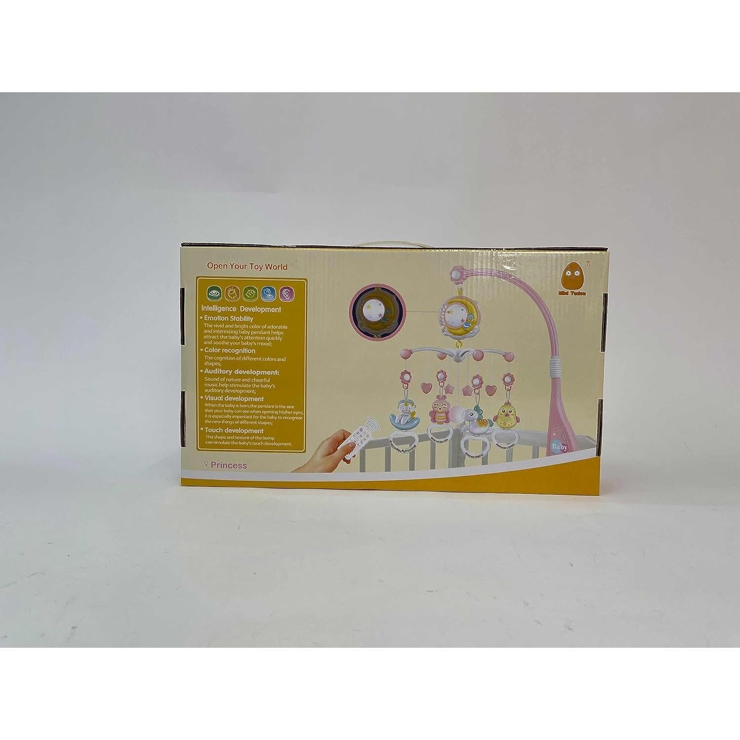 Móvil Musical para Cuna Mini Tudou Azul con Proyector y Control Remoto