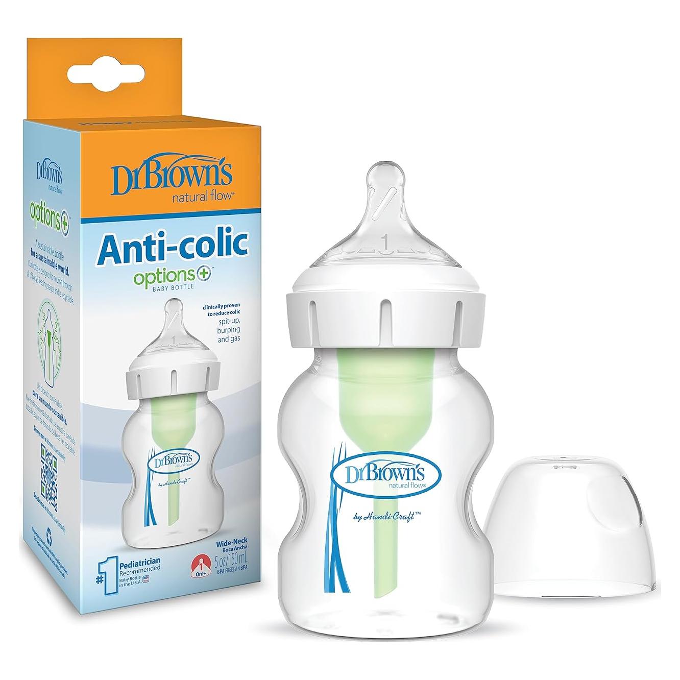 Biberón Dr. Brown's Anti-Cólico Opciones+ Cuello Ancho 150 mL