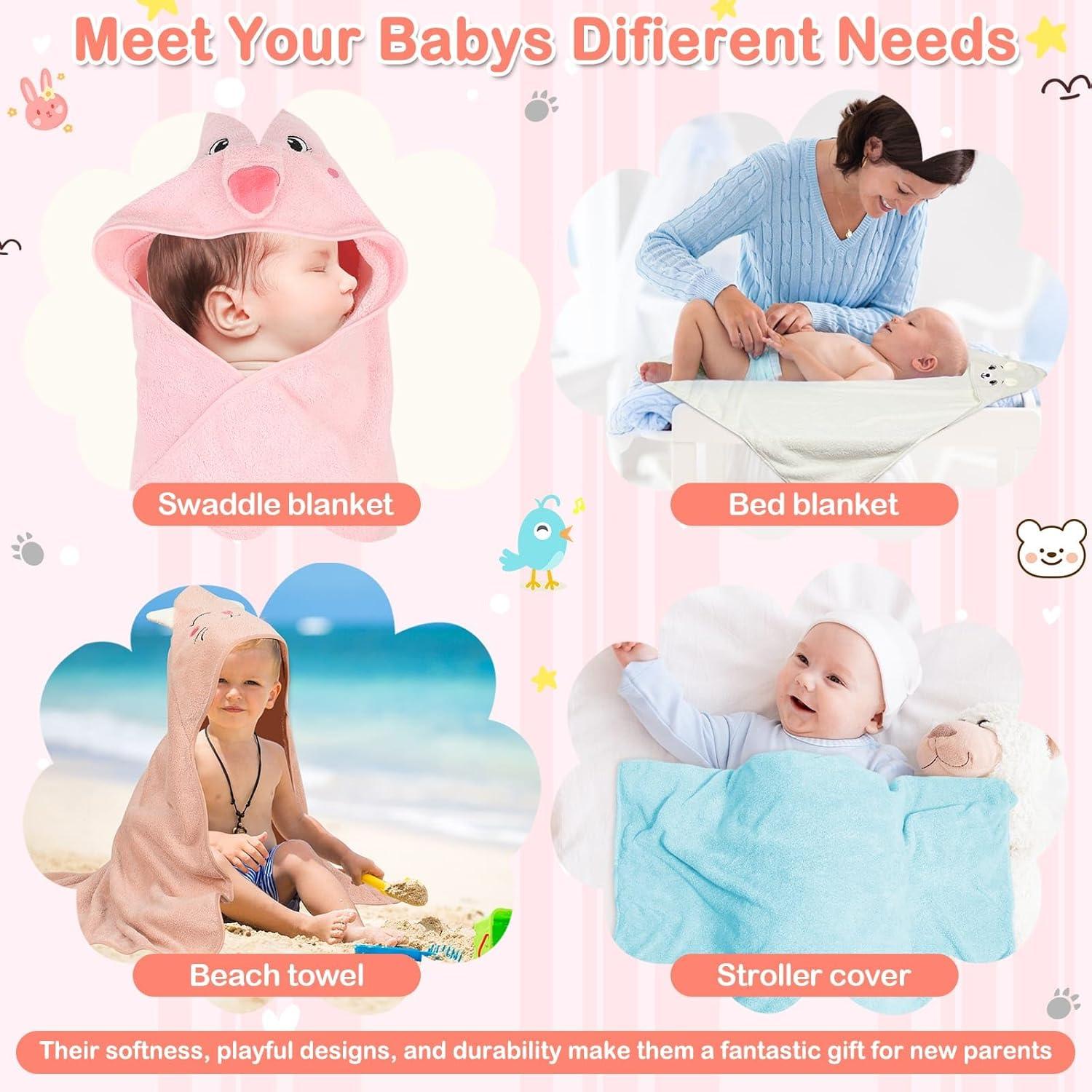 Toallas con Capucha para Bebés Sublaga - 15 Piezas Suaves y Absorbentes