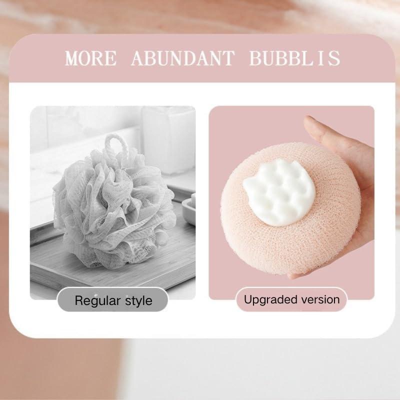 Esponja de Baño con Ventosa MIXNEX - Exfoliante Rosa Bebé 11x7 cm