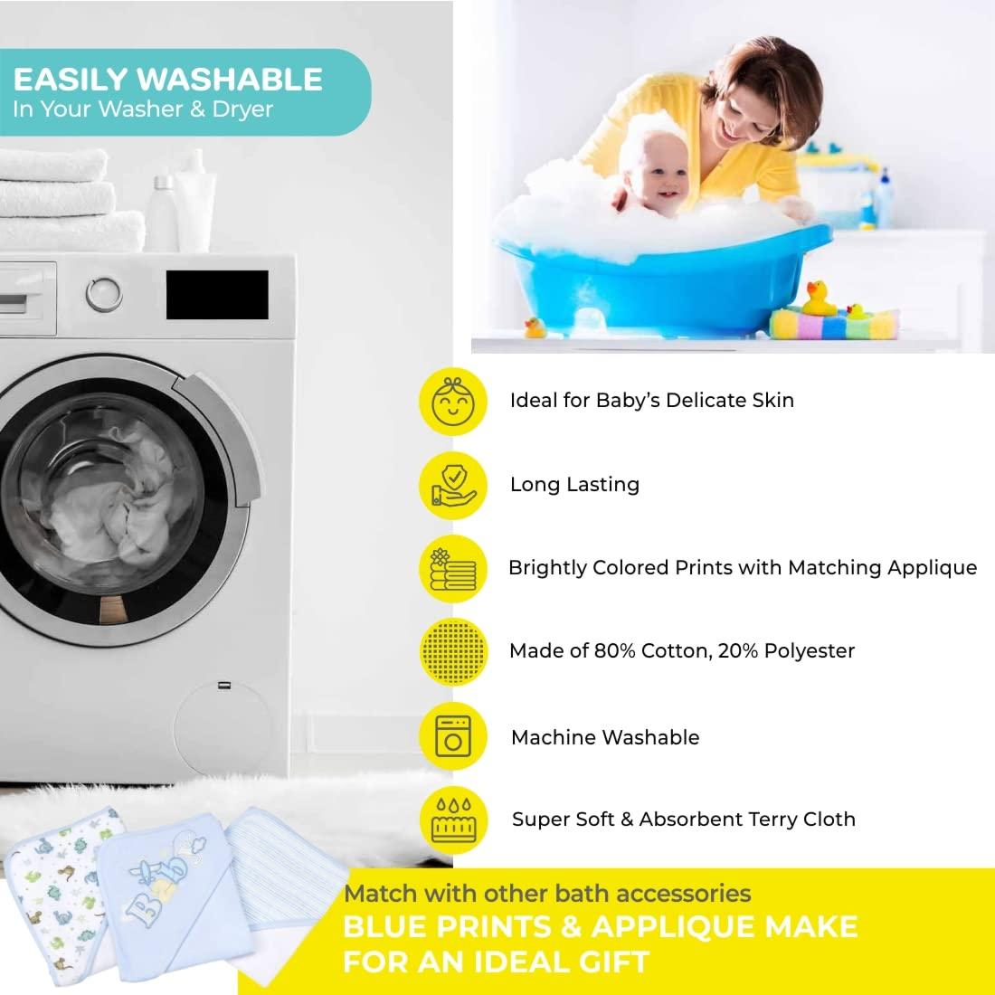 Juego de Toallas con Capucha y Paños de Baño Spasilk 23 Piezas Azul