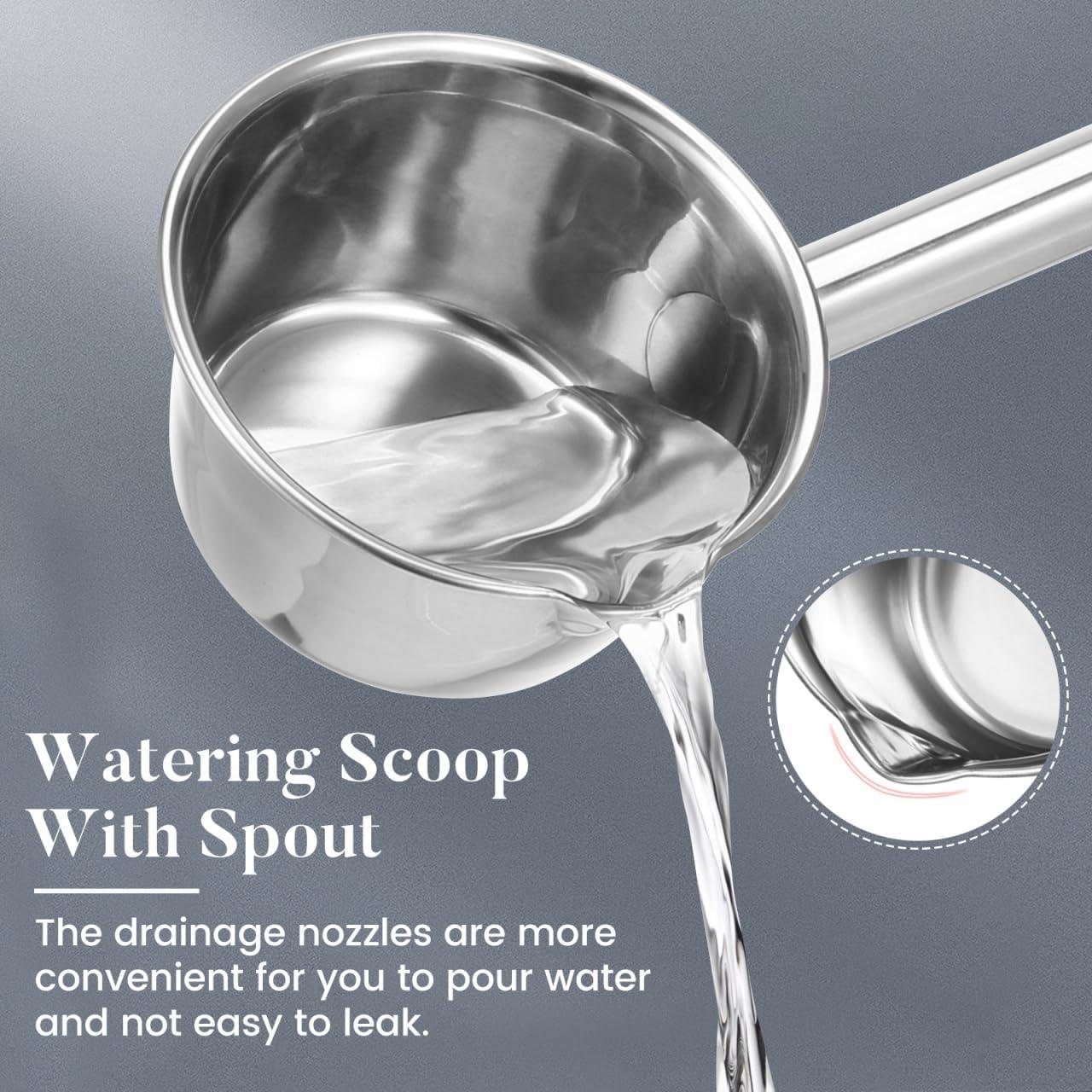 Cucharón de Acero Inoxidable PRETYZOOM 47x12 cm para Cocina