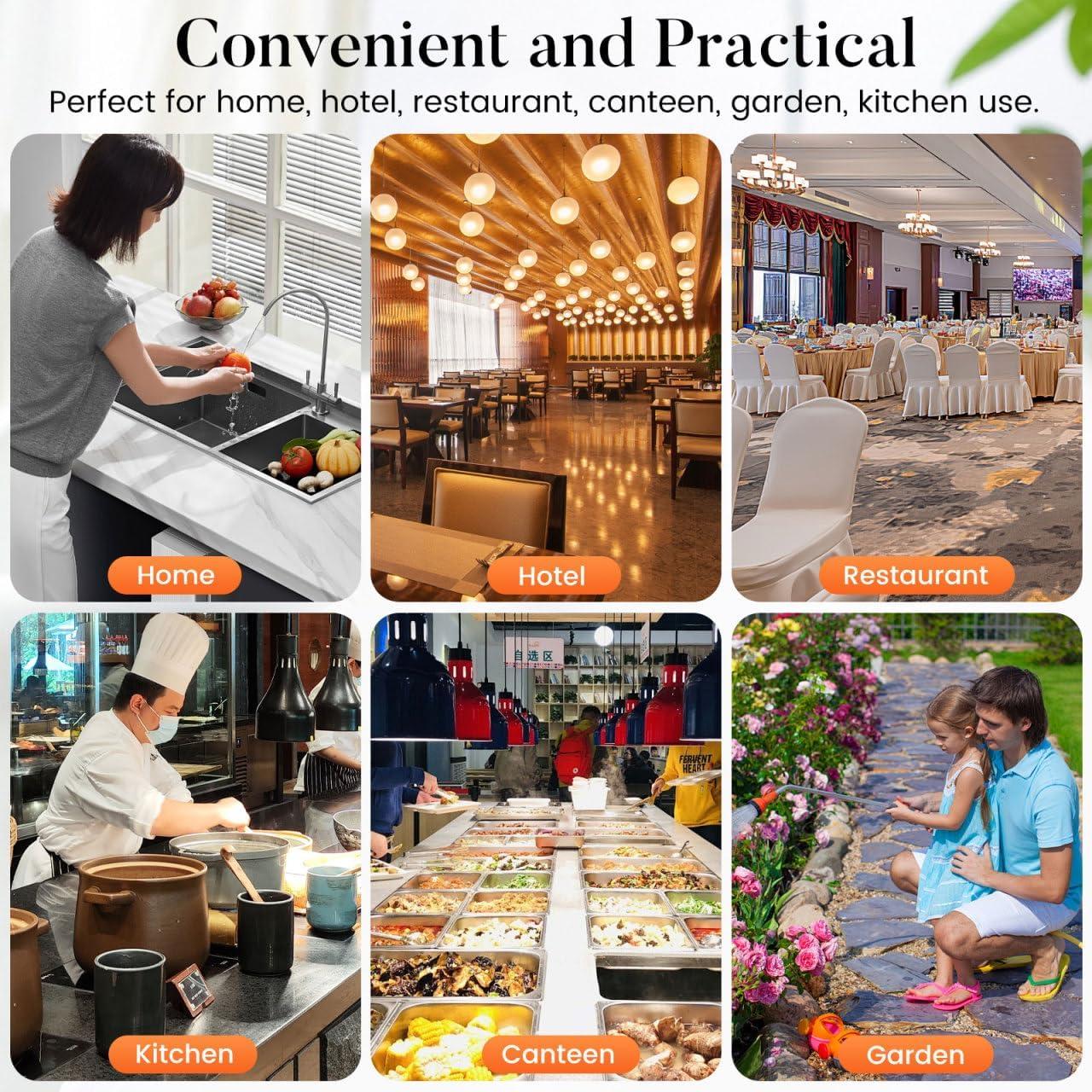 Cucharón de Acero Inoxidable PRETYZOOM 47x12 cm para Cocina