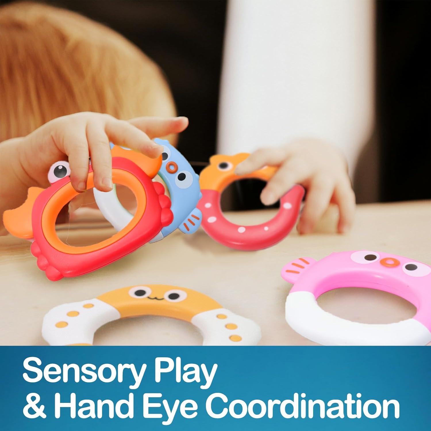 Juguete de Baño Tortuga Keculf con Rocío de Agua y Anillos