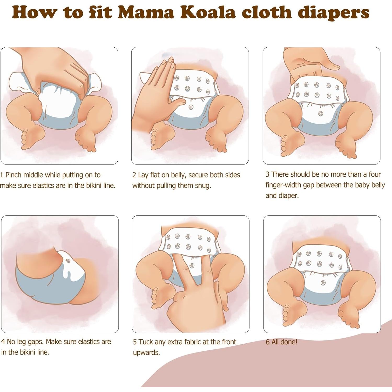 Pañales de Tela Mama Koala 1.0 - Paquete de 6 Carcasa Talla Única