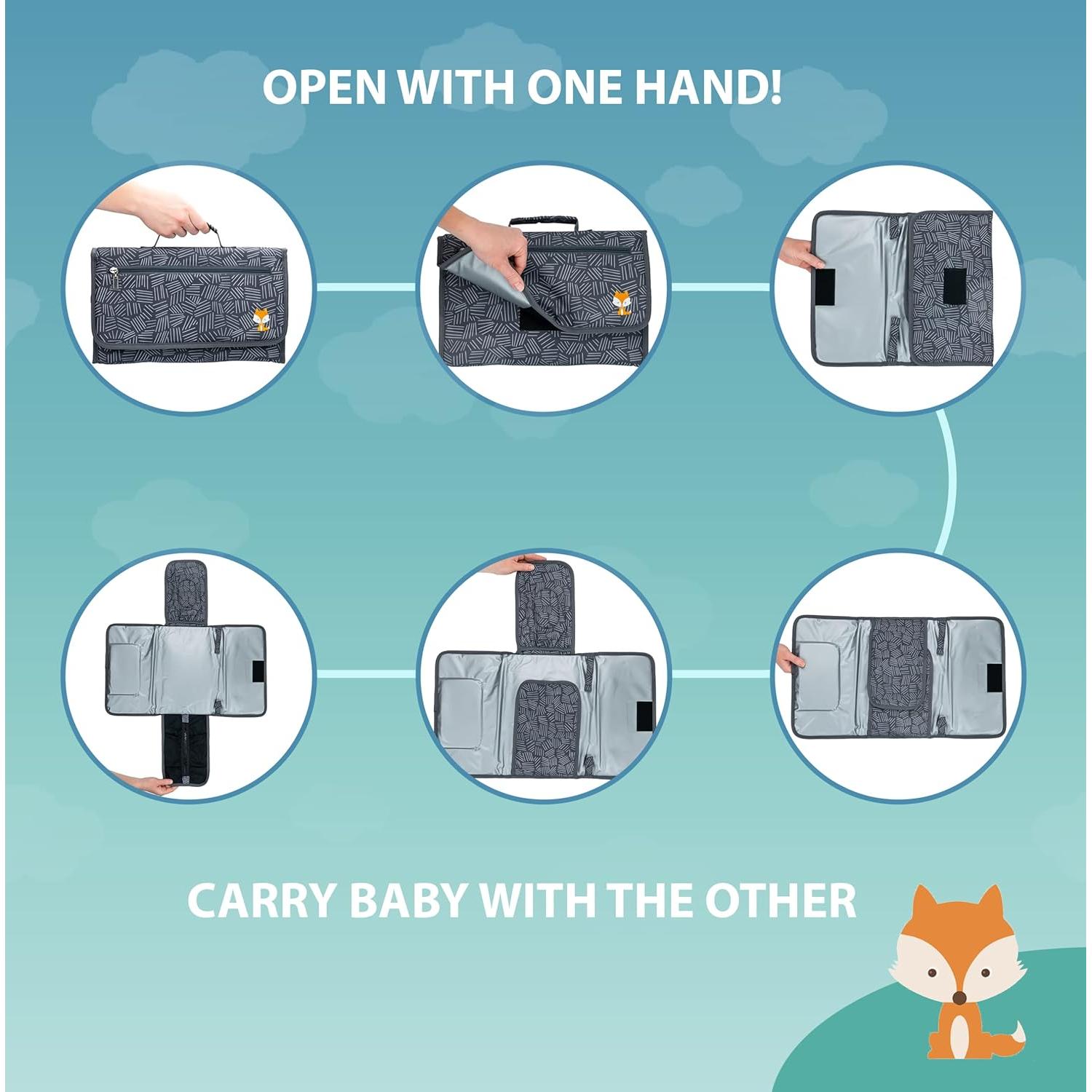 Almohadilla de Cambio Portátil Lil Fox - 35.1x21.3 cm, Unisex