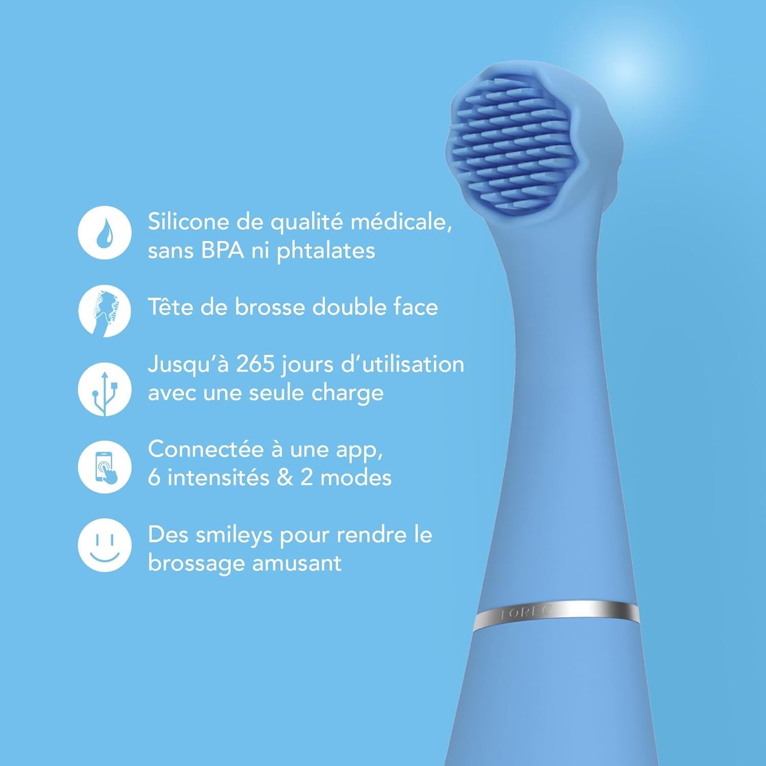 Cepillo de Dientes Eléctrico FOREO ISSA 4 Baby - Azul Burbuja