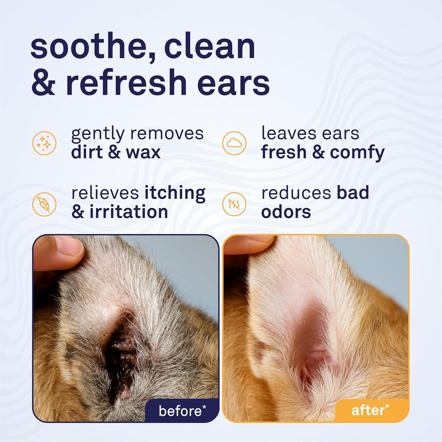 Toallitas Limpiadoras de Oídos para Perros Petpost XL 60 ct