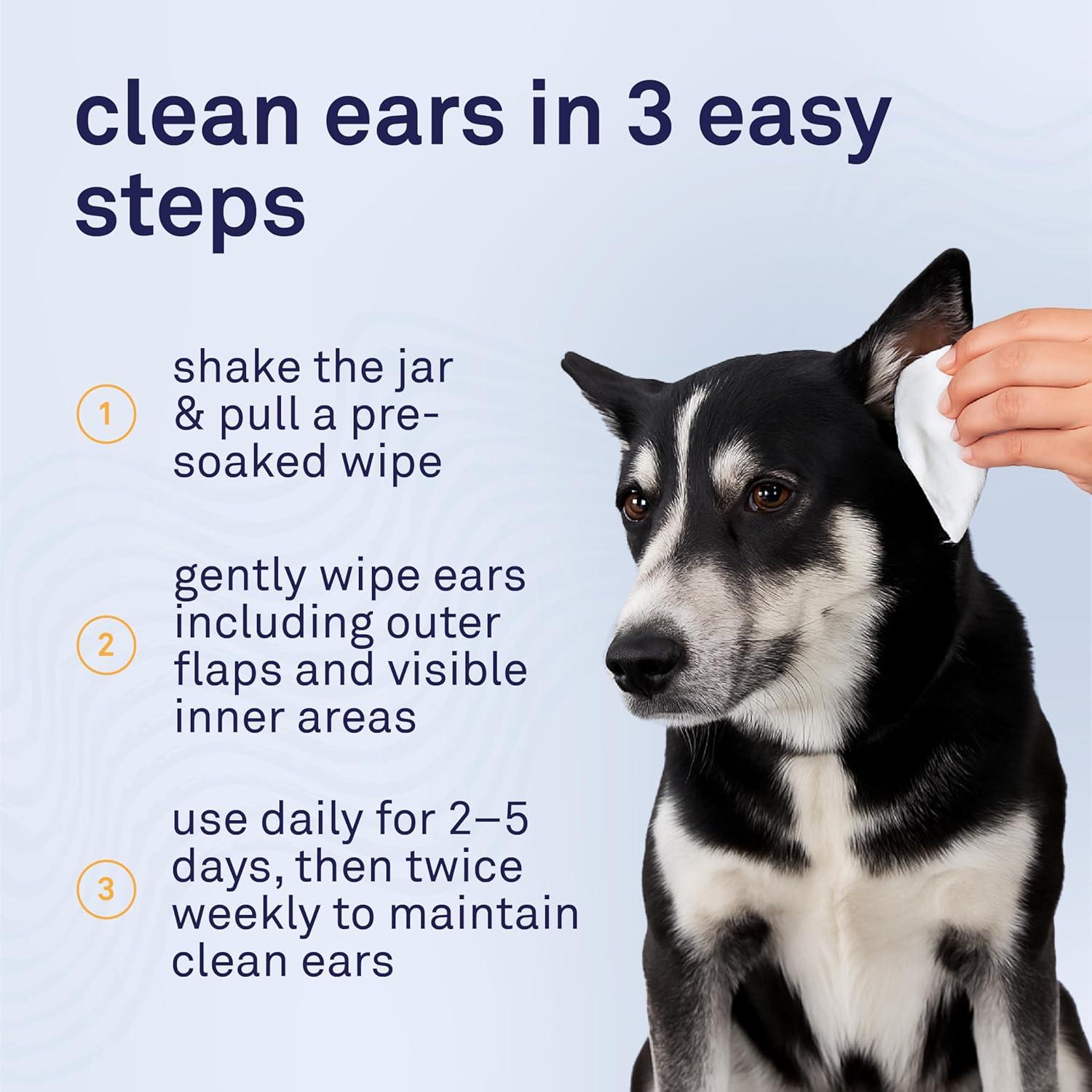 Toallitas Limpiadoras de Oídos para Perros Petpost XL 60 ct