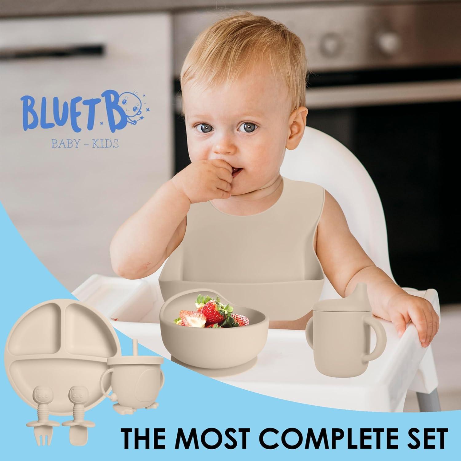 Conjunto de Alimentación para Bebés Bluet B 11 Piezas Silicona Beige