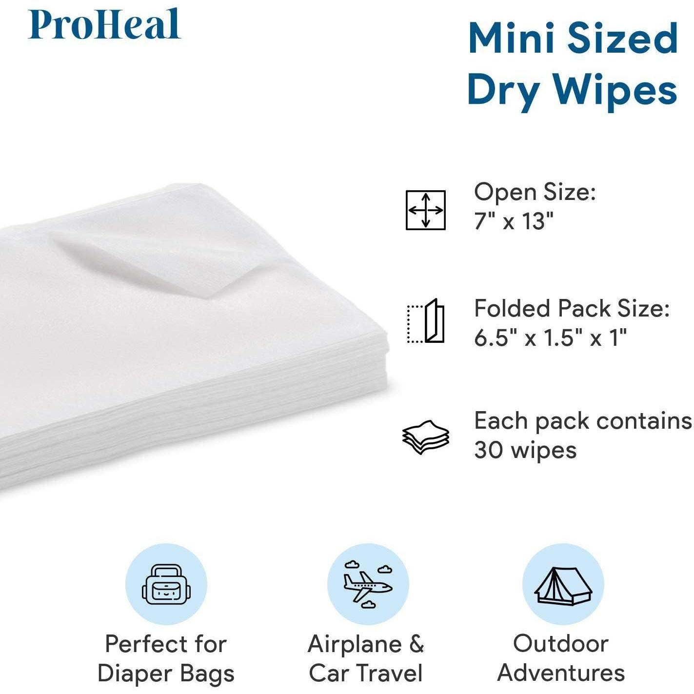 Toallitas Secas Desechables ProHeal - 1200 Unidades - 18x33 cm