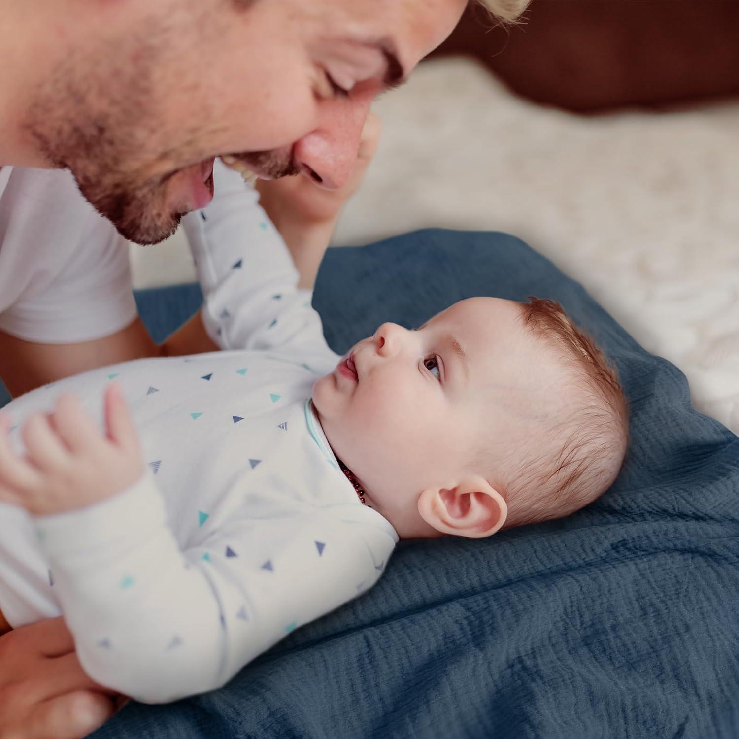 Mantas de Muselina LYRICHOM BABY - Paquete de 3, 96.5x101.6cm