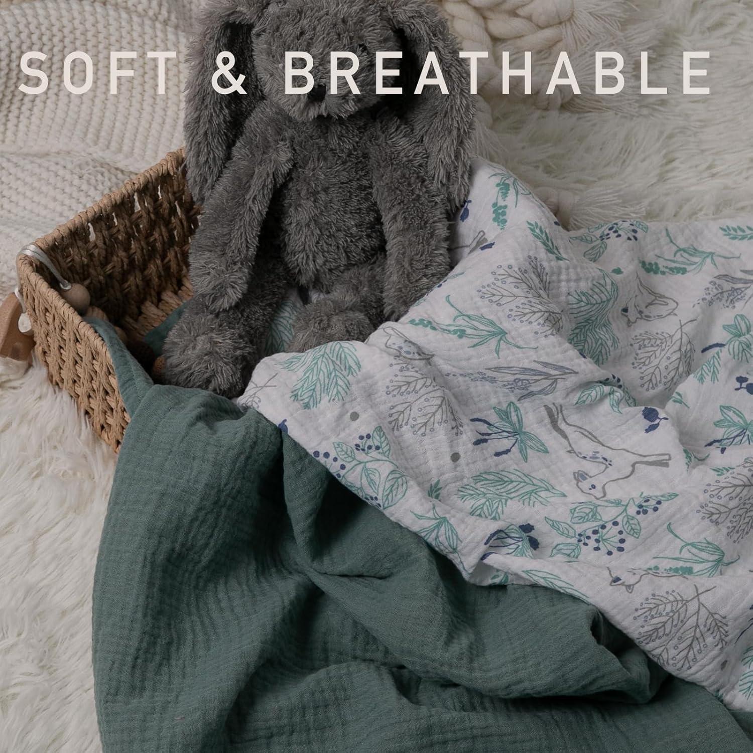 Mantas de Muselina LYRICHOM BABY - Paquete de 3, 96.5x101.6cm