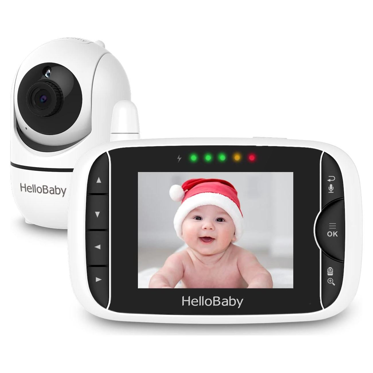 Monitor de Video para Bebés HelloBaby HB65, Pantalla 3.2" LCD