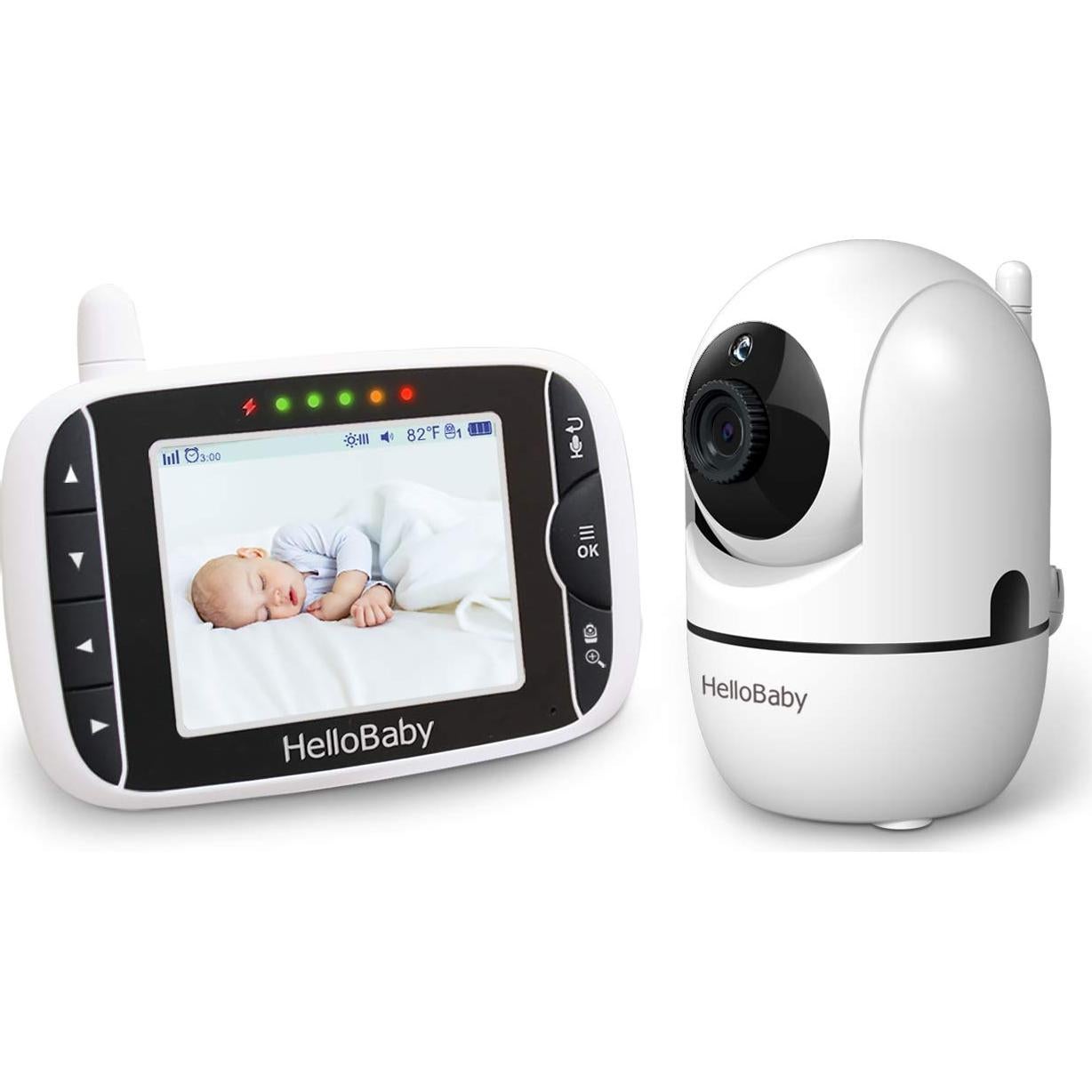 Monitor de Video para Bebés HelloBaby HB65, Pantalla 3.2" LCD