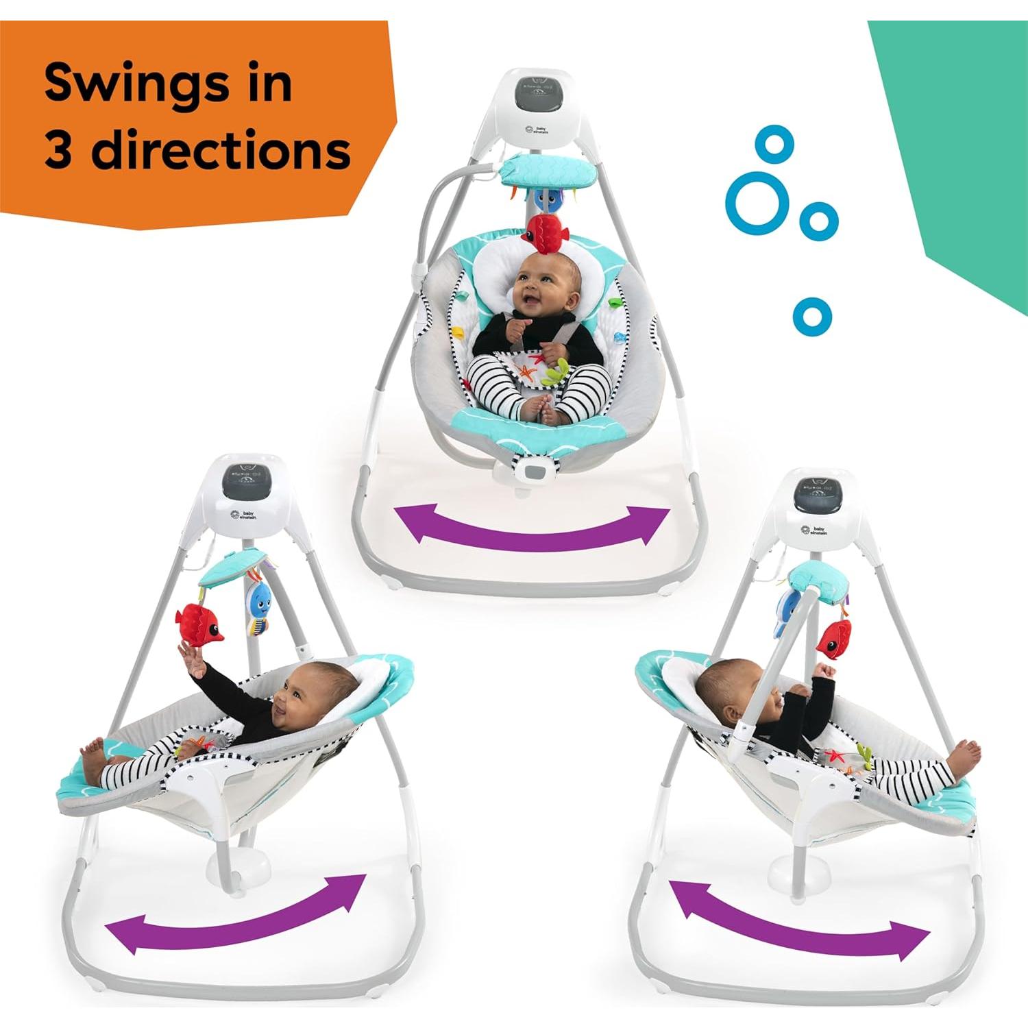 Columpio Compacto Baby Einstein Ocean Explorers Gris 6 Velocidades