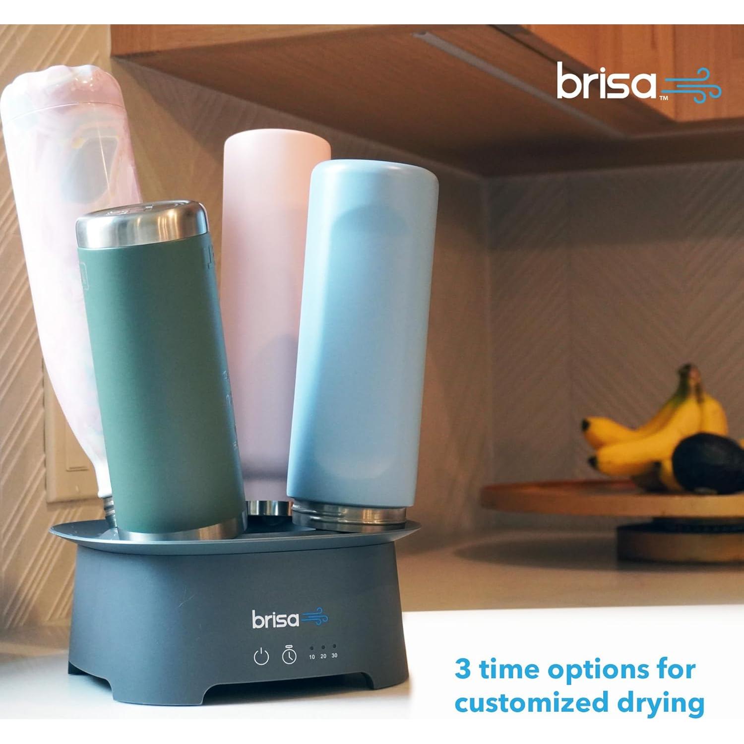 Soporte de Secado para Botellas Brisa Gris - 4 Postes, Plegable