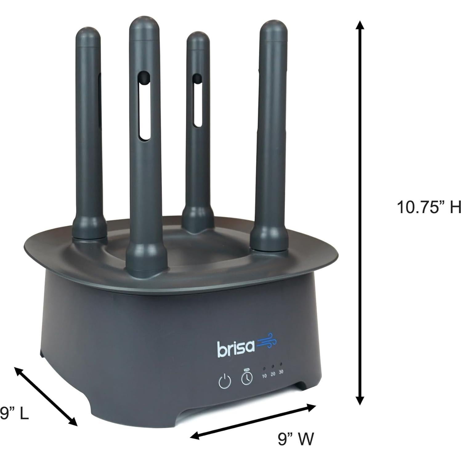 Soporte de Secado para Botellas Brisa Gris - 4 Postes, Plegable