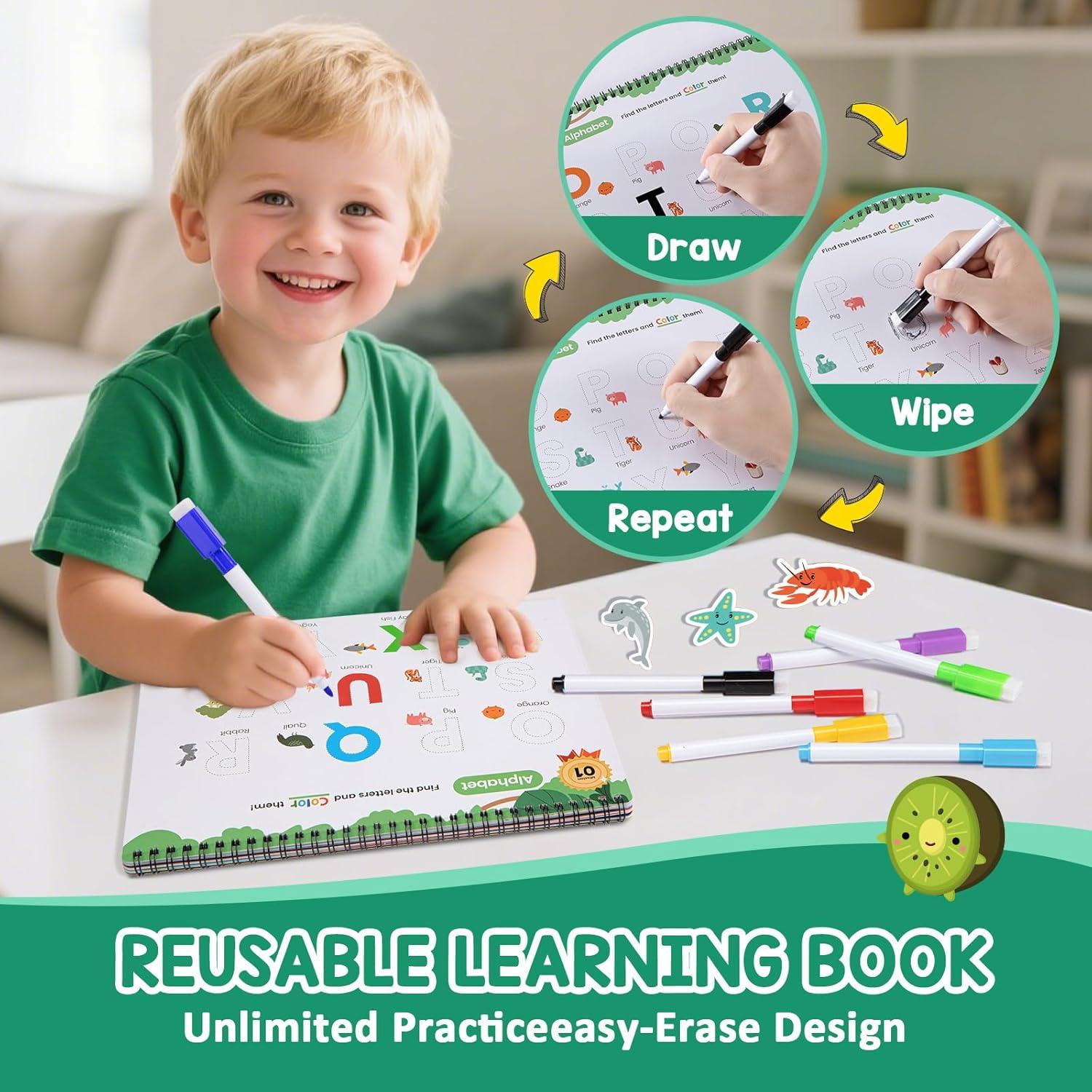 Libro de Actividades Preescolares VUIYA 3-5 Años - Trazado y Escritura