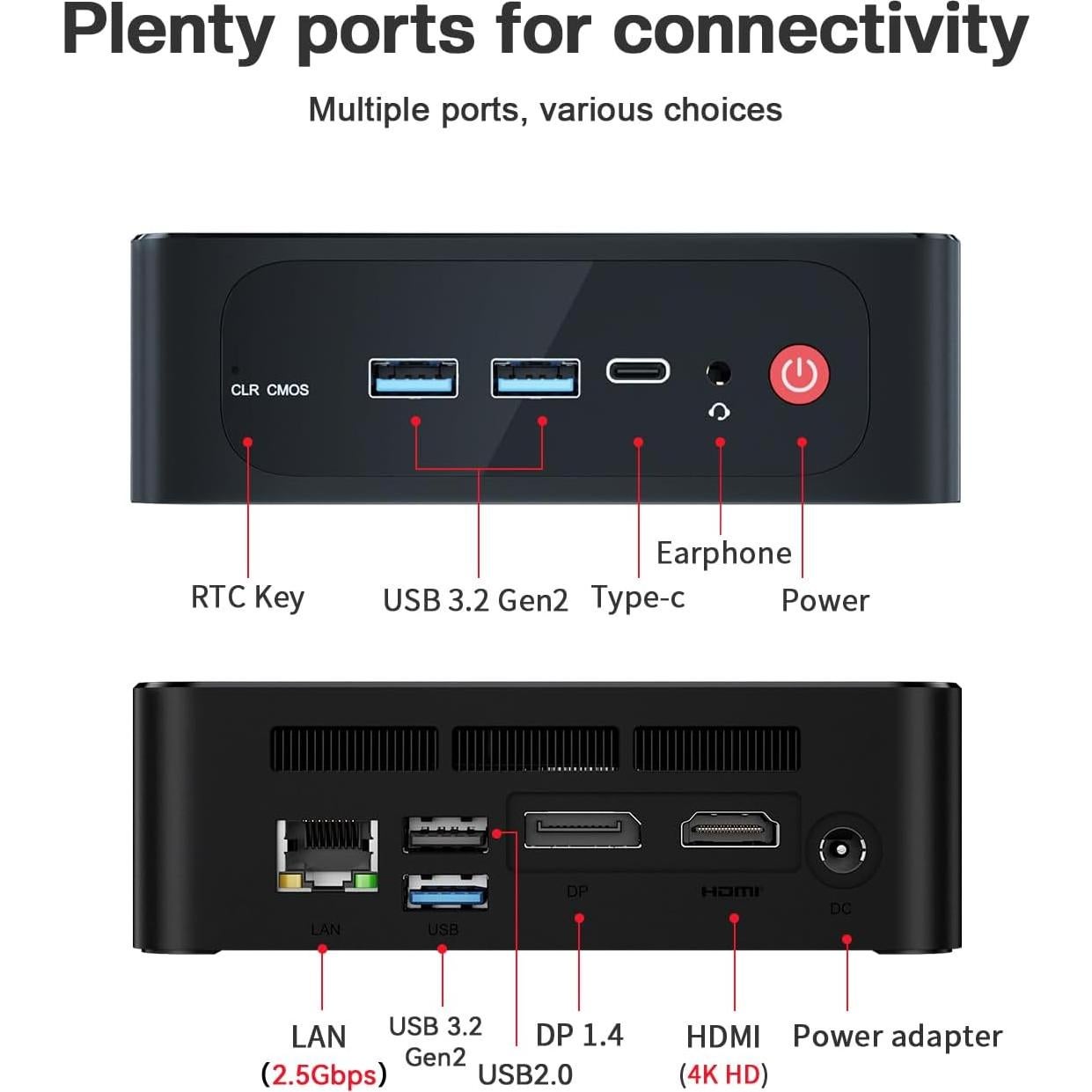 Beelink Mini PC SER5 Ryzen 5 5500U 16GB RAM 500GB SSD