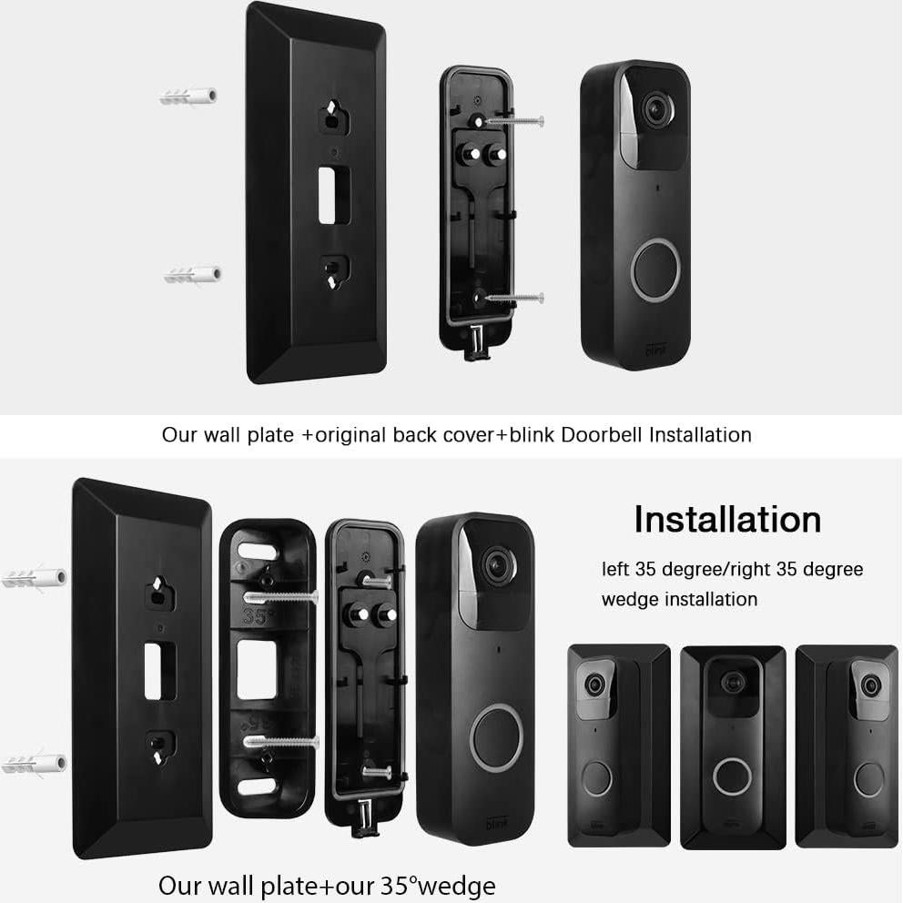 Placa de Pared HOLACA para Timbre de Video Blink - ABS Negro