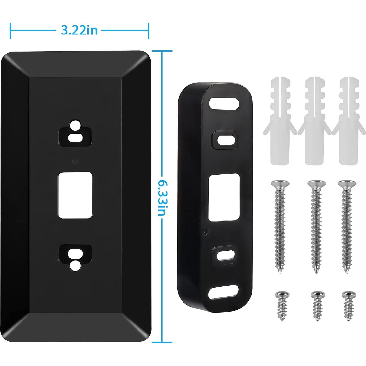 Placa de Pared HOLACA para Timbre de Video Blink - ABS Negro