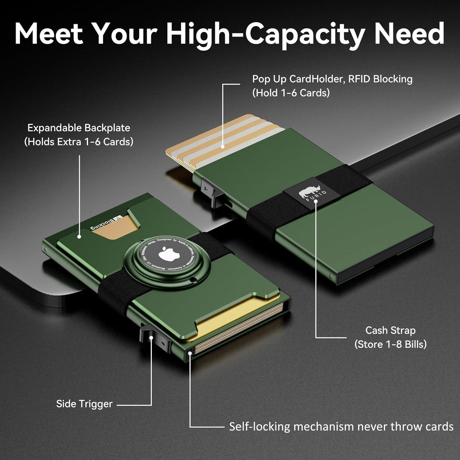 Cartera Inteligente Furid Airtag para Hombres - Minimalista RFID