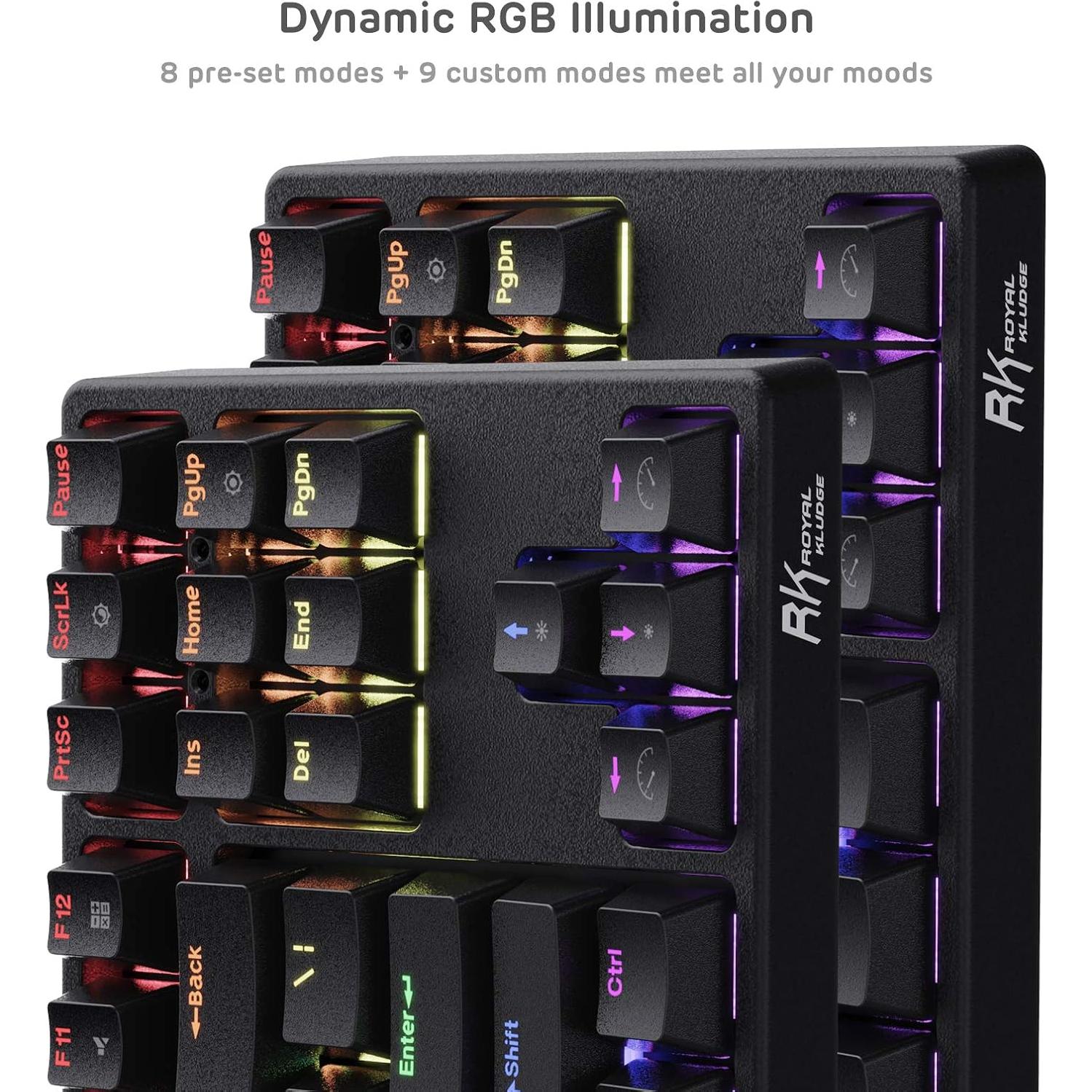 Teclado Mecánico Inalámbrico RK ROYAL KLUDGE RK87 TKL RGB