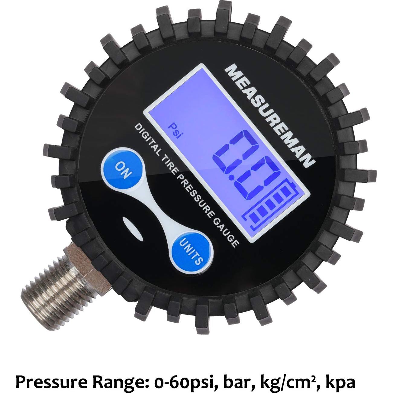 Manómetro Digital MEASUREMAN 2.5" Presión Aire 0-60psi