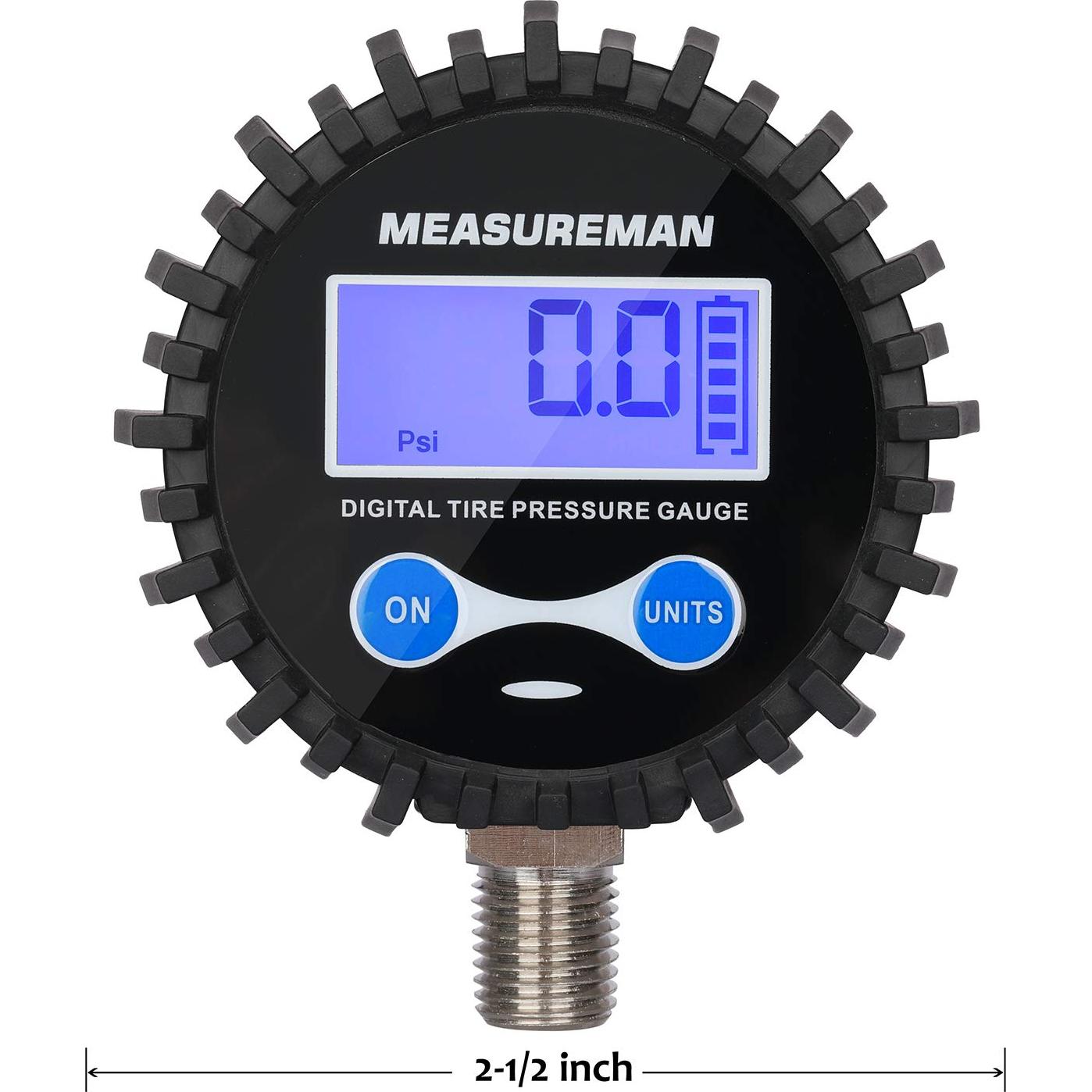 Manómetro Digital MEASUREMAN 2.5" Presión Aire 0-60psi