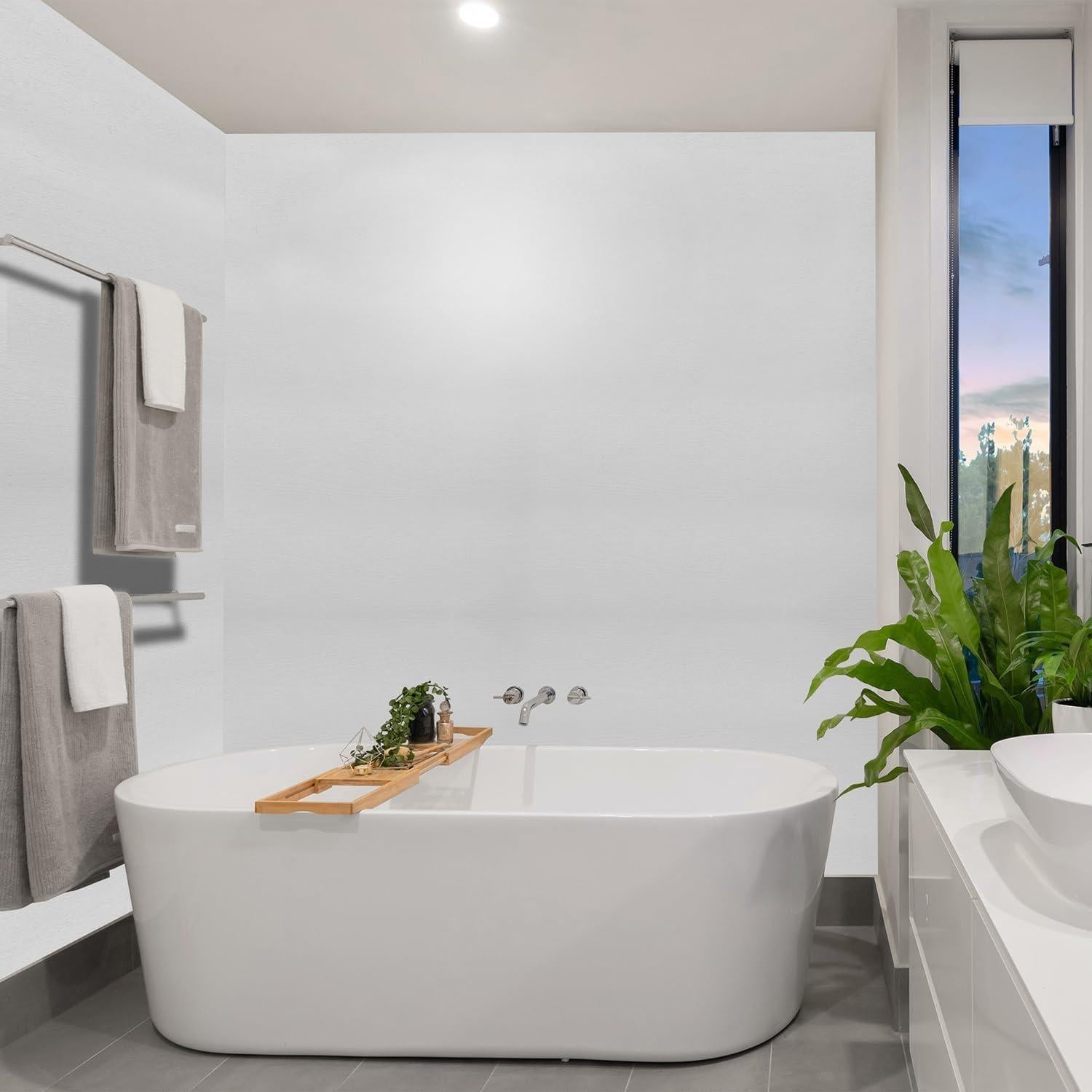 Papel Tapiz Autoadhesivo LOVADA Madera Blanca 44.45x254 cm