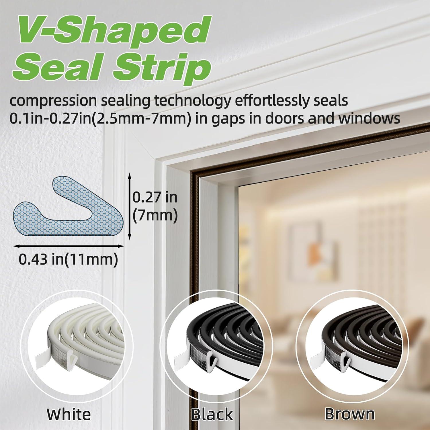 Tira de Sellado de Espuma ESUFEIR 2pcs 7.92m Marrón