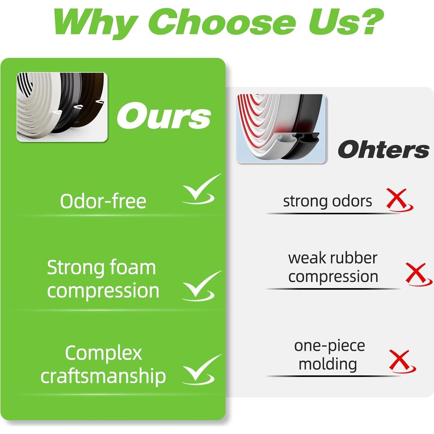 Tira de Sellado de Espuma ESUFEIR 2pcs 7.92m Marrón